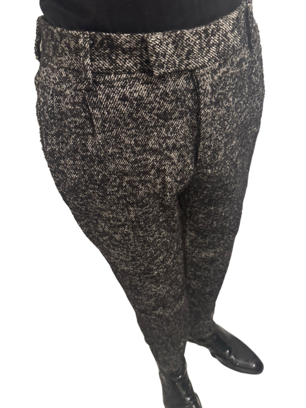 Gucci Black and Gray Tweed Men's Dress Pants